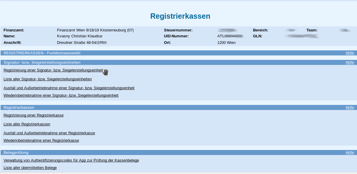 Registrierkassen 1