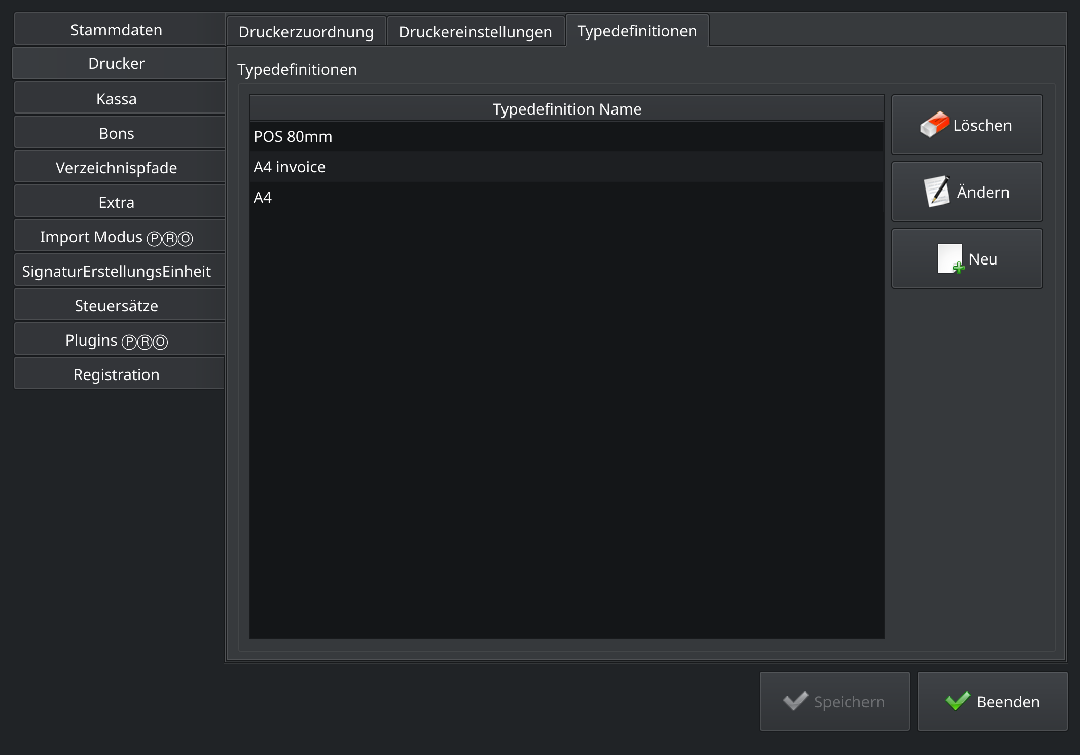 Typedefinitionen